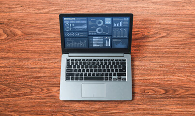 Poster - business data dashboard provide business intelligence analytic for marketing strategy planning snugl