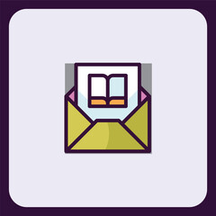 Poster - Digital Book Delivery: Email Icon Design for Online Learning Platforms