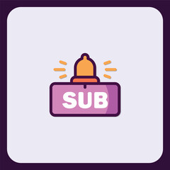 Poster - Subscribe Notification Icon: Bell Alert for Subscription