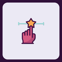 Poster - Interactive Star Rating Selection Interface Design Element