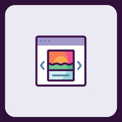 Poster - Online Image Gallery Browser Interface Icon Design