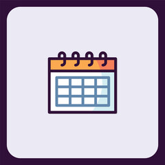 Poster - Colorful Calendar Icon Design for Scheduling and Planning Applications