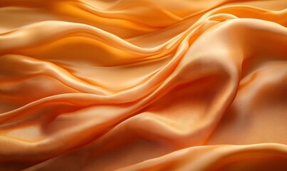 Poster - Luxurious golden fabric with soft waves and smooth texture for background