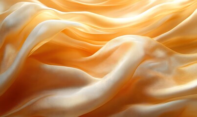 Poster - Abstract golden silk fabric with soft waves and smooth texture