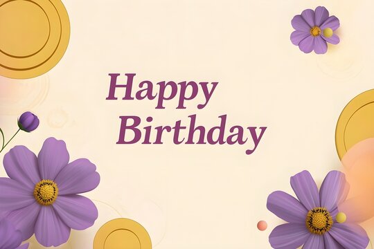 Birthday vector banner template. Happy birthday to you text in white space background with gifts and balloon decoration element for birth day celebration greeting design.