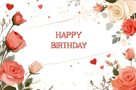 Birthday vector banner template. Happy birthday to you text in white space background with gifts and balloon decoration element for birth day celebration greeting design.