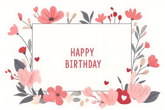 Birthday vector banner template. Happy birthday to you text in white space background with gifts and balloon decoration element for birth day celebration greeting design.