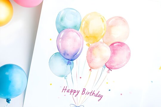 Birthday vector banner template. Happy birthday to you text in white space background with gifts and balloon decoration element for birth day celebration greeting design.