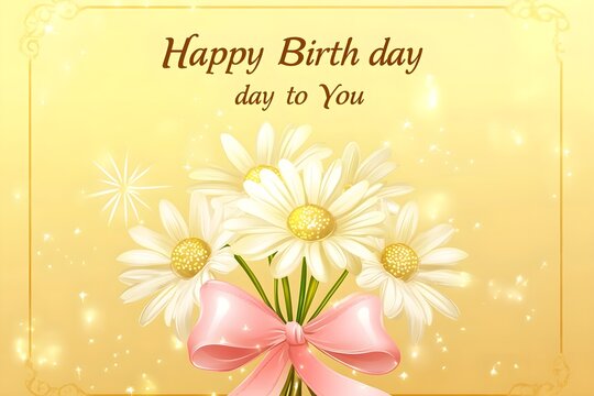 Birthday vector banner template. Happy birthday to you text in white space background with gifts and balloon decoration element for birth day celebration greeting design.