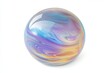 © Sarwar - 3D render of a floating soap bubble on a white background