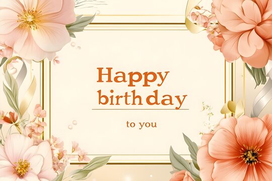 Birthday vector banner template. Happy birthday to you text in white space background with gifts and balloon decoration element for birth day celebration greeting design.