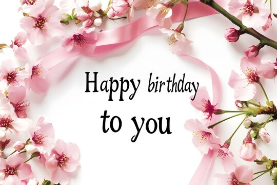 Birthday vector banner template. Happy birthday to you text in white space background with gifts and balloon decoration element for birth day celebration greeting design.