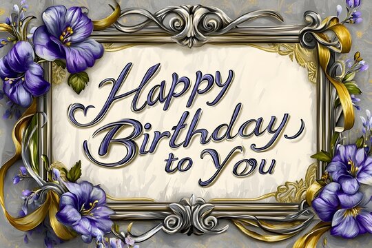 Birthday vector banner template. Happy birthday to you text in white space background with gifts and balloon decoration element for birth day celebration greeting design.