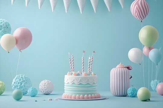 Birthday vector banner template. Happy birthday to you text in white space background with gifts and balloon decoration element for birth day celebration greeting design.