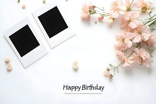 Birthday vector banner template. Happy birthday to you text in white space background with gifts and balloon decoration element for birth day celebration greeting design.