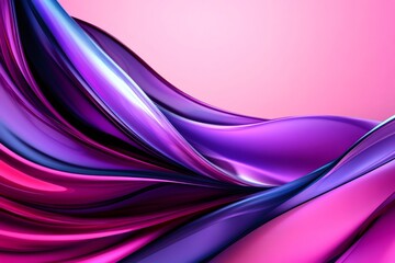 Aufkleber - Abstract pink and purple wavy lines creating a dynamic and modern background