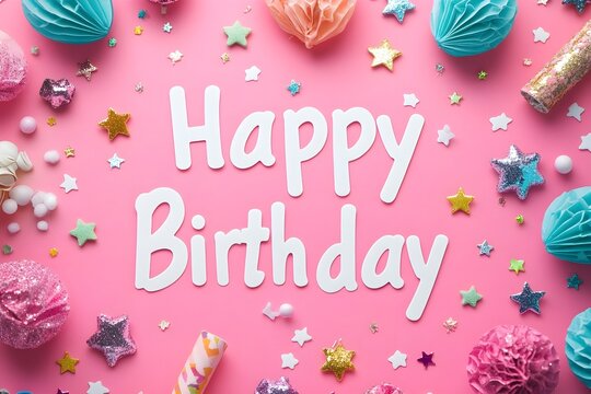 Birthday vector banner template. Happy birthday to you text in white space background with gifts and balloon decoration element for birth day celebration greeting design.