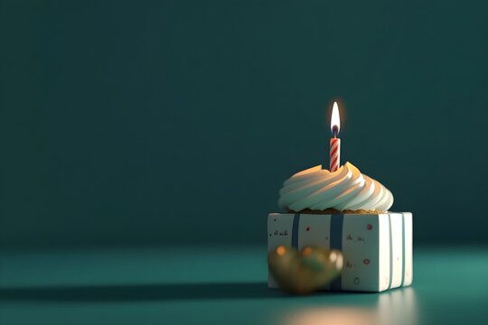 Happy birthday greeting card. Paper cut and craft style.
