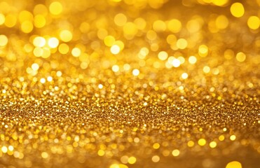Poster - Shimmering Gold Glitter Background with Soft Bokeh Effect Ideal for Celebrations, Events, and Luxury Themes in a Bright and Radiant Atmosphere