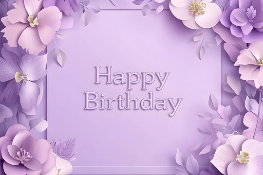 Happy birthday greeting card. Paper cut and craft style.
