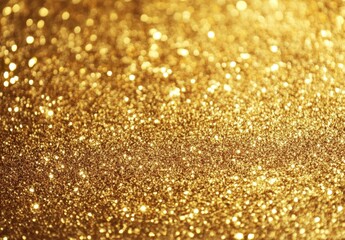 Poster - Sparkling Golden Glitter Background with Shimmering Light Effects for Creative Design and Festive Decoration Projects