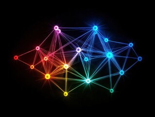 Poster - Abstract Network Visualization of Social Media Interactions in Glowing Colors