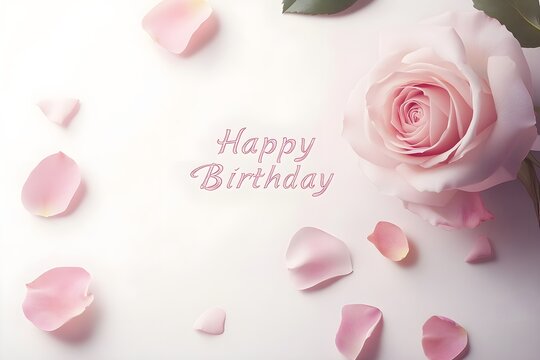 Happy birthday greeting card. Paper cut and craft style.
