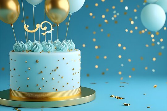 Happy birthday greeting card. Paper cut and craft style.

