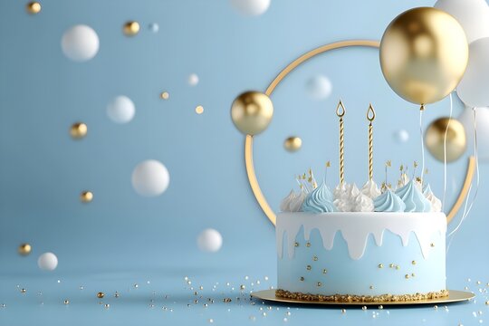 Happy birthday greeting card. Paper cut and craft style.

