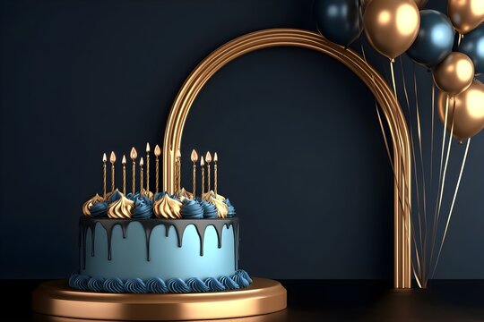 Happy birthday greeting card. Paper cut and craft style.
