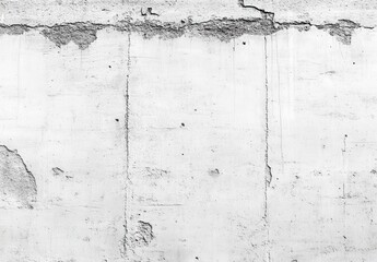Poster - Textured White Concrete Wall with Rough Surface and Cracks, Ideal for Backgrounds and Architectural Designs, Perfect for Modern Minimalist Aesthetics