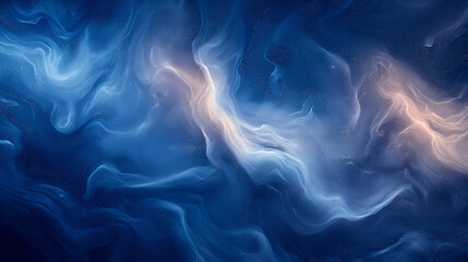 Wall Mural - Abstract Blue Nebula Swirling Cosmic Background, Space-Inspired Design for Wallpaper