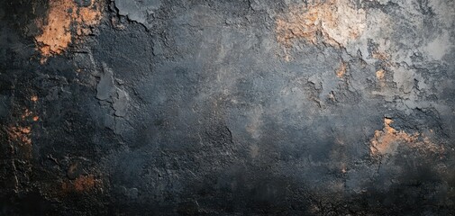 Poster - Abstract Texture of Dark Grunge Wall with Peel and Rusted Edges in Stunning Detail for Design and Background Use