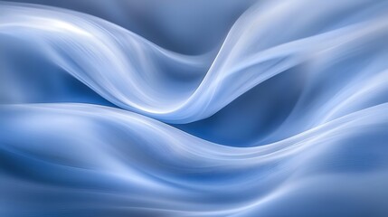 Poster - Abstract Blue Flowing Fabric