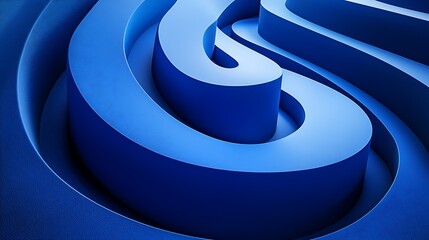 Aufkleber - Abstract Blue Geometric Shapes