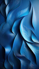 Poster - Fluid Waves of Cerulean Harmony Capture the Elegance of Blue in a Textured Backdrop