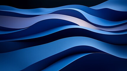 Poster - Abstract Blue Wave Design