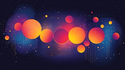 Aufkleber - Abstract Cosmic Circles Design