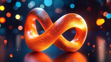 Poster - Abstract Infinity Symbol, Bokeh Background