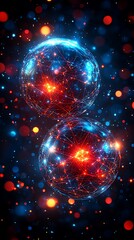Aufkleber - Abstract spheres in space
