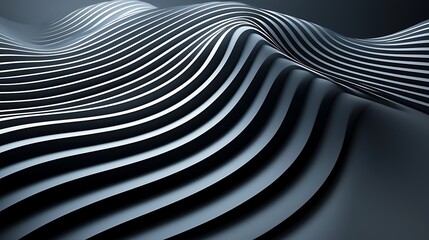 Poster - Abstract Wave Design Dark Background