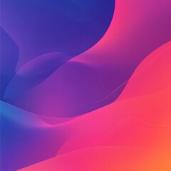 Aufkleber - Elegant Abstract Gradient Background with Flowing Lines in Blue, Purple, and Pink Colors