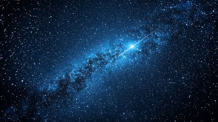 Aufkleber - Celestial view of the Milky Way galaxy with bright star shining in dark space