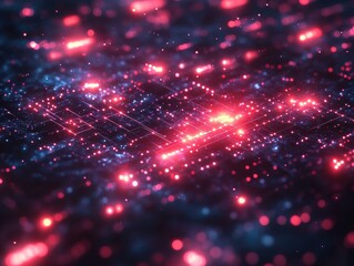 Poster - Vibrant Spectrum of Glowing Circles and Stars