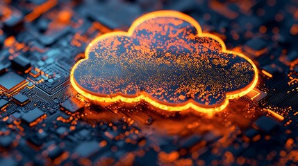Poster - Cloud Computing Circuitry Background