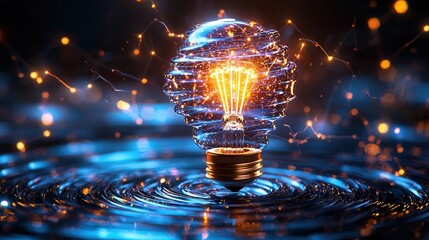 Poster - A mesmerizing futuristic labyrinth of glowing interconnected pathways and by advanced technology  The scene is a captivating display of light electricity and digital a sense of wonder and imagination
