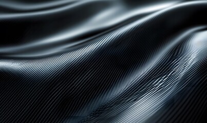 Poster - Wavy carbon fiber texture with a shimmering effect for a modern abstract design