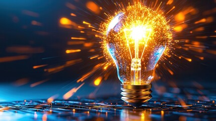 Poster - Brilliant Labyrinth of Digital Illumination   A Visionary Spark of Innovation and Creativity Igniting Imagination and Illuminating the Boundless Potential of the Future