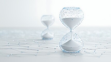 Poster - Digital Hourglass, Abstract Time Concept