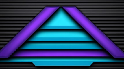 Poster - Futuristic layered backdrop with vibrant blue, purple and structured grey